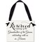 Ritzy Rose Grandmother of the Groom Memorial Sign - Black on 11x8in White Linen Cardstock with Black Ribbon